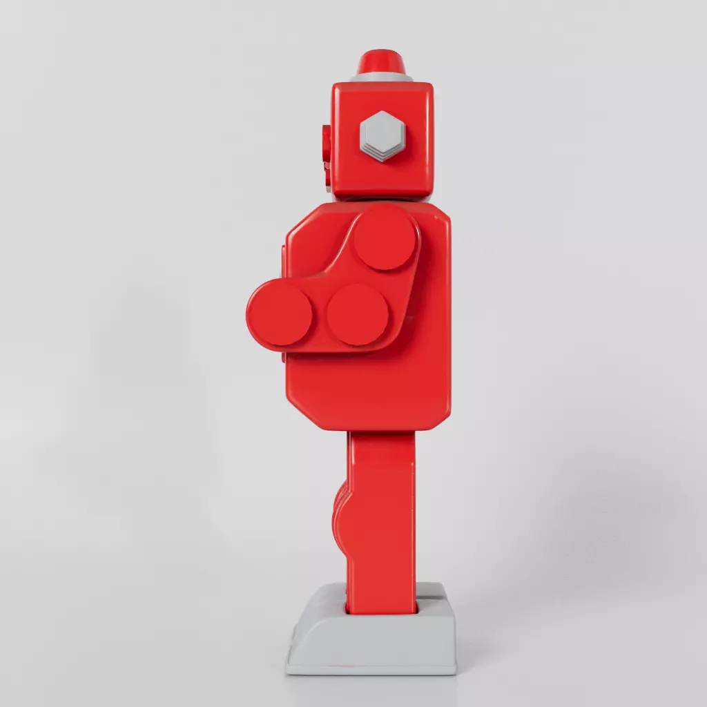 Vintage Robot Toy 3D model_1