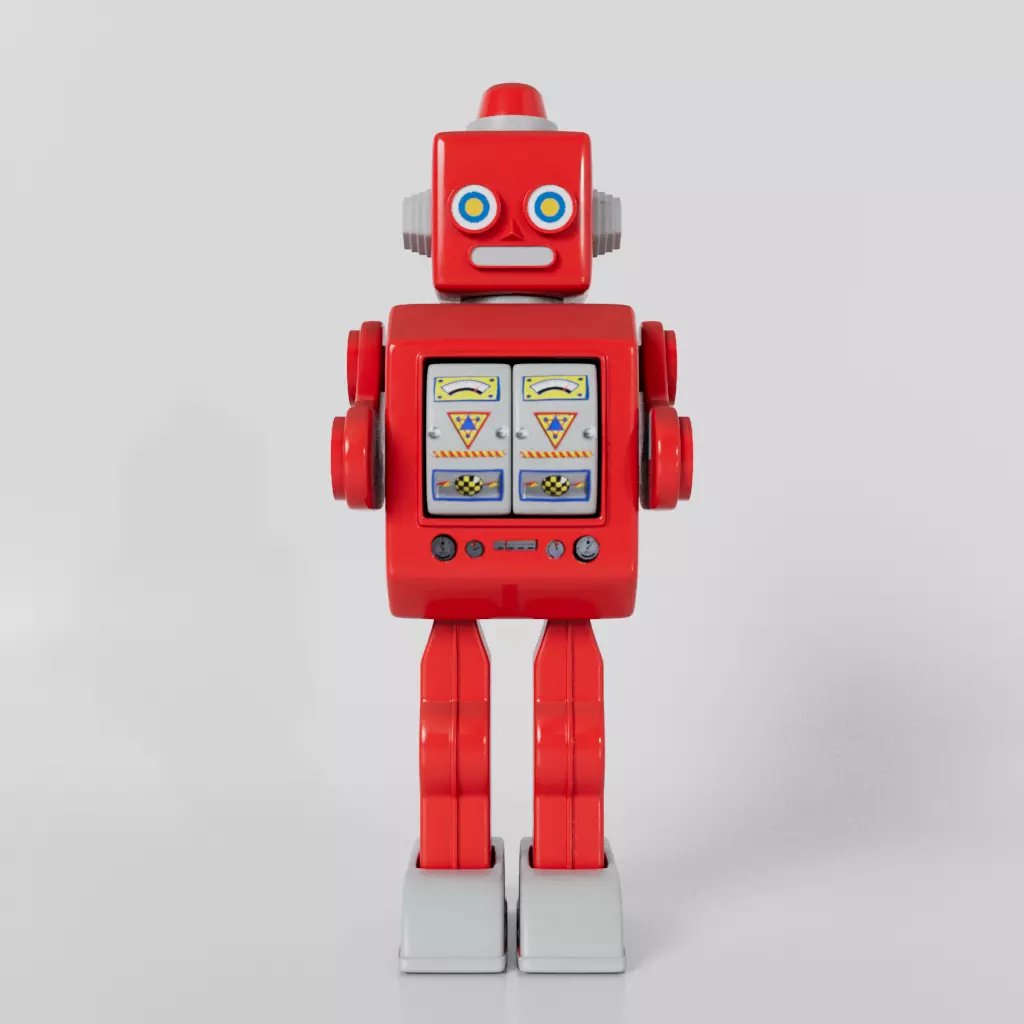 Vintage Robot Toy 3D model_7