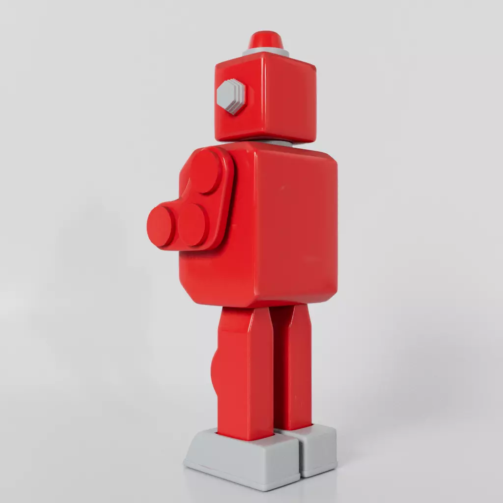 Vintage Robot Toy 3D model_2