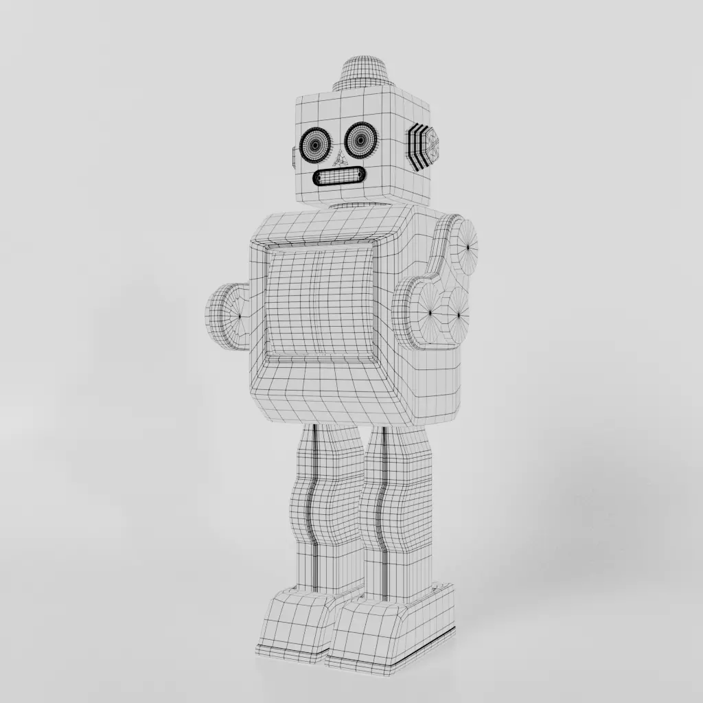 Vintage Robot Toy 3D model_8