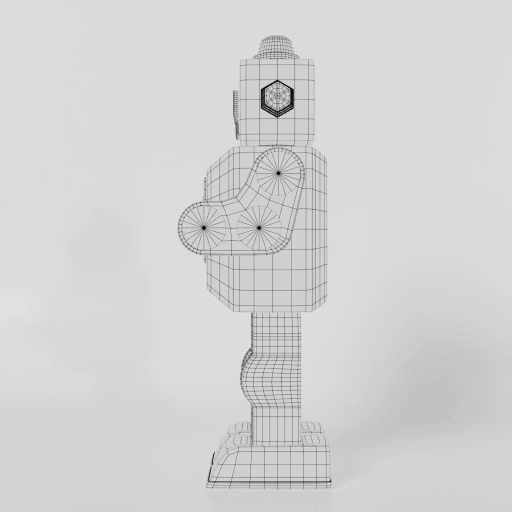 Vintage Robot Toy 3D model_9