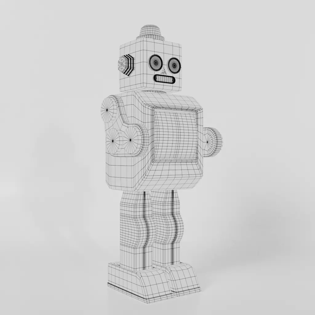 Vintage Robot Toy 3D model_14