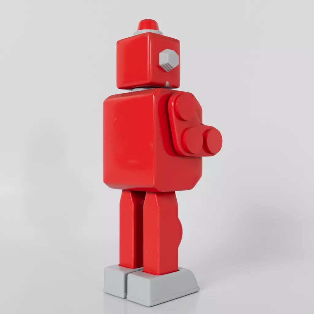 Vintage Robot Toy 3D model_4