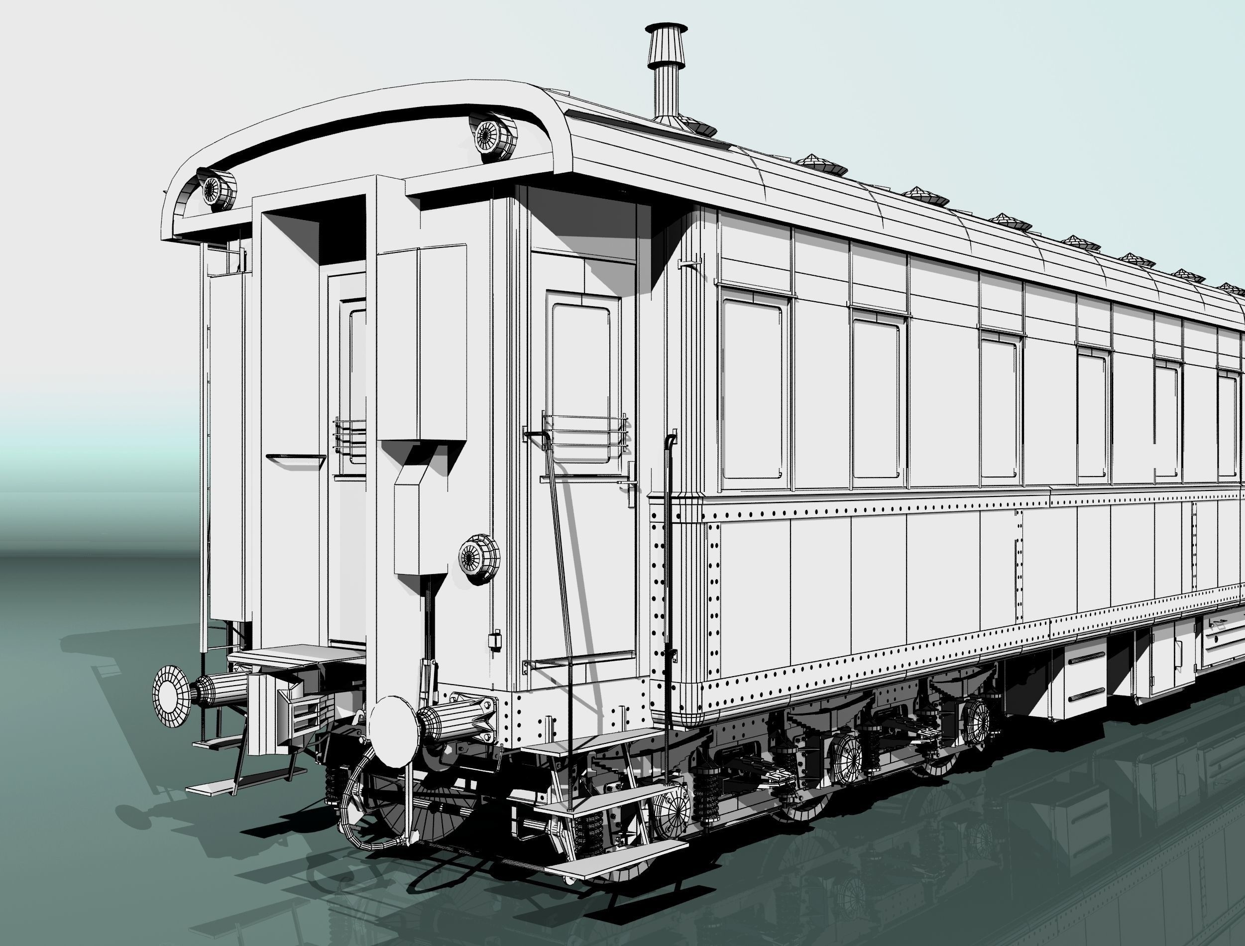 6-axle passenger railcar 3D model_26