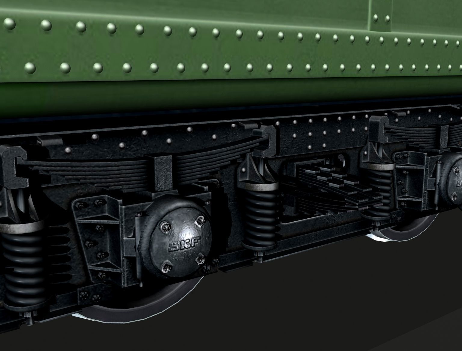 6-axle passenger railcar 3D model_11