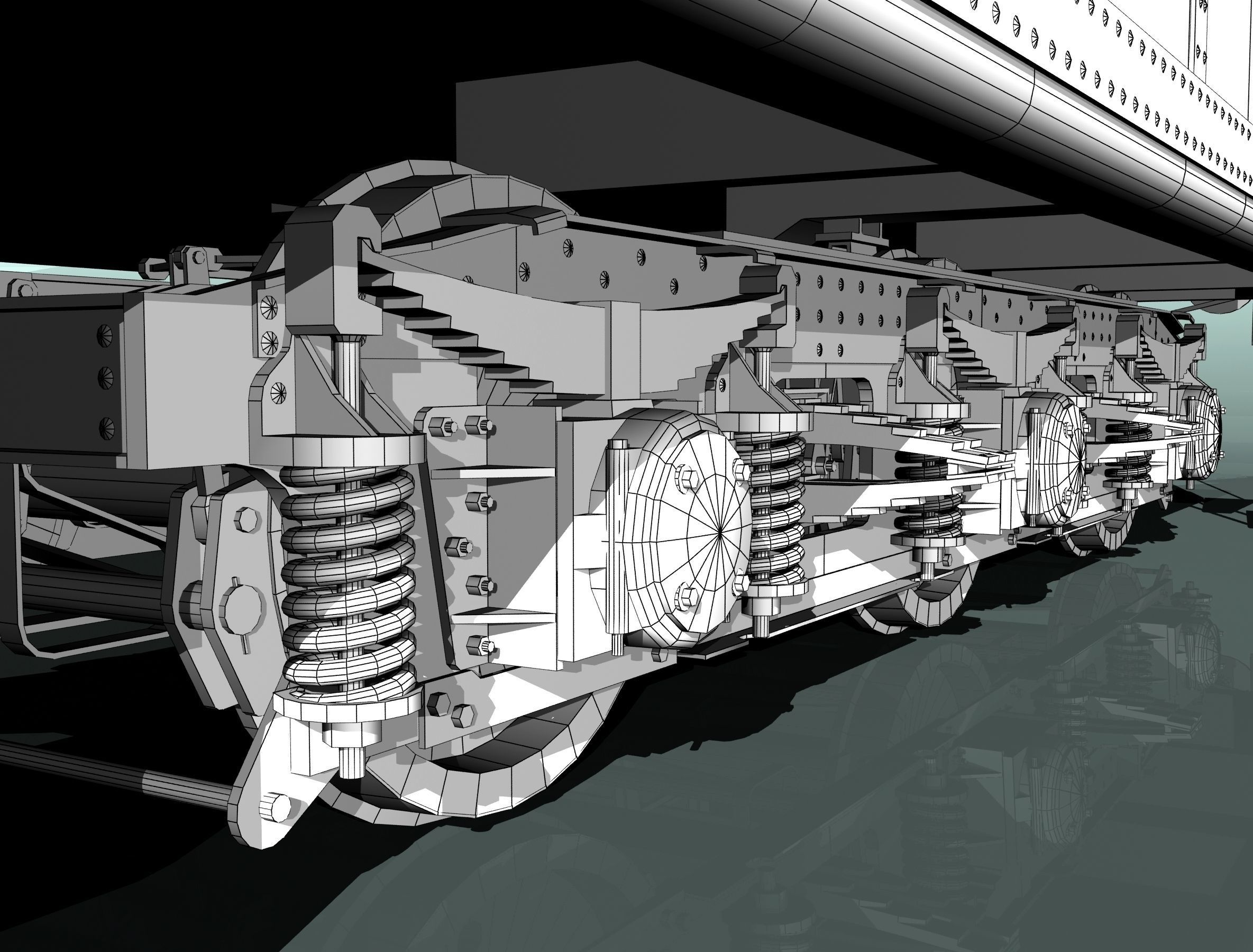 6-axle passenger railcar 3D model_27
