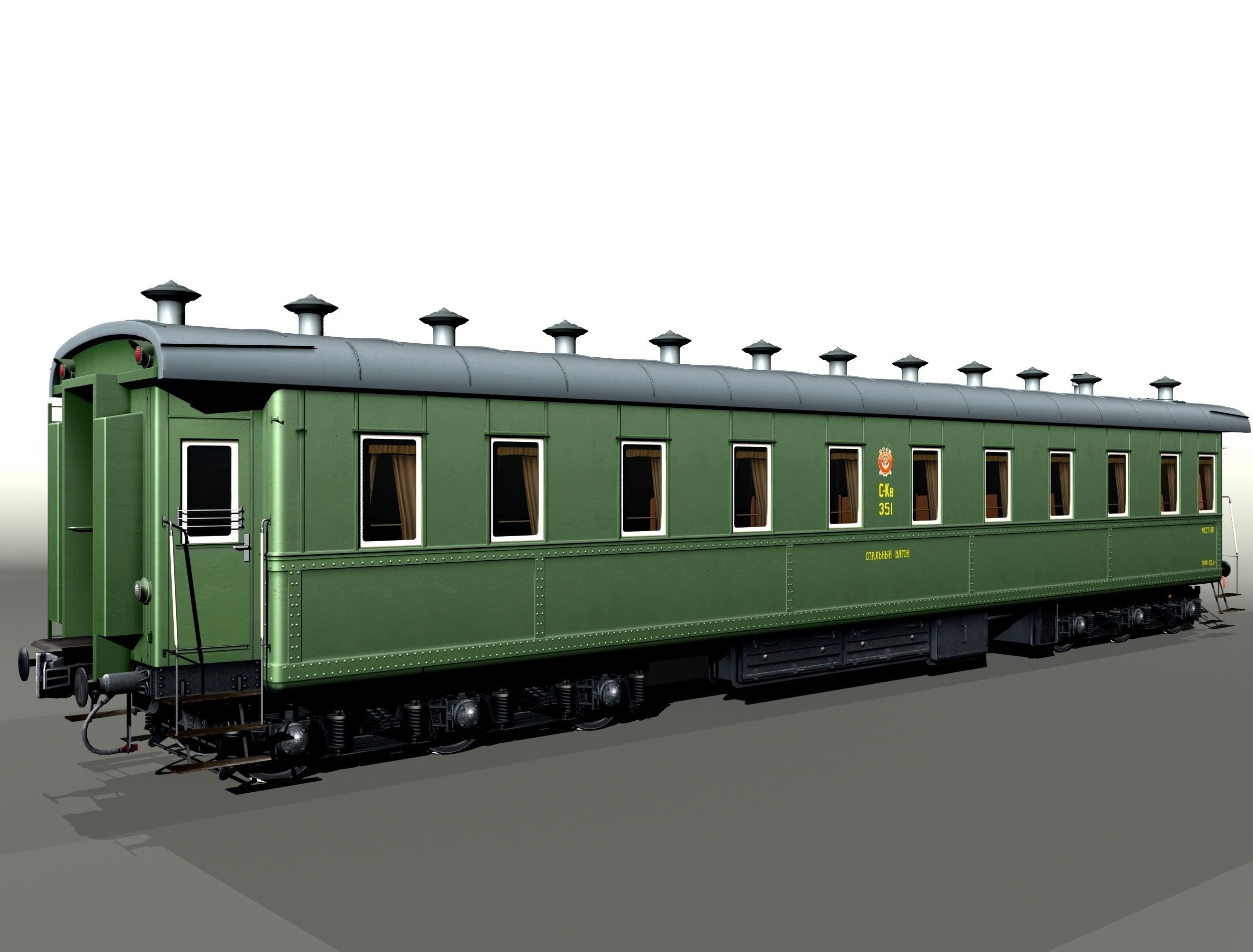 6-axle passenger railcar 3D model_3