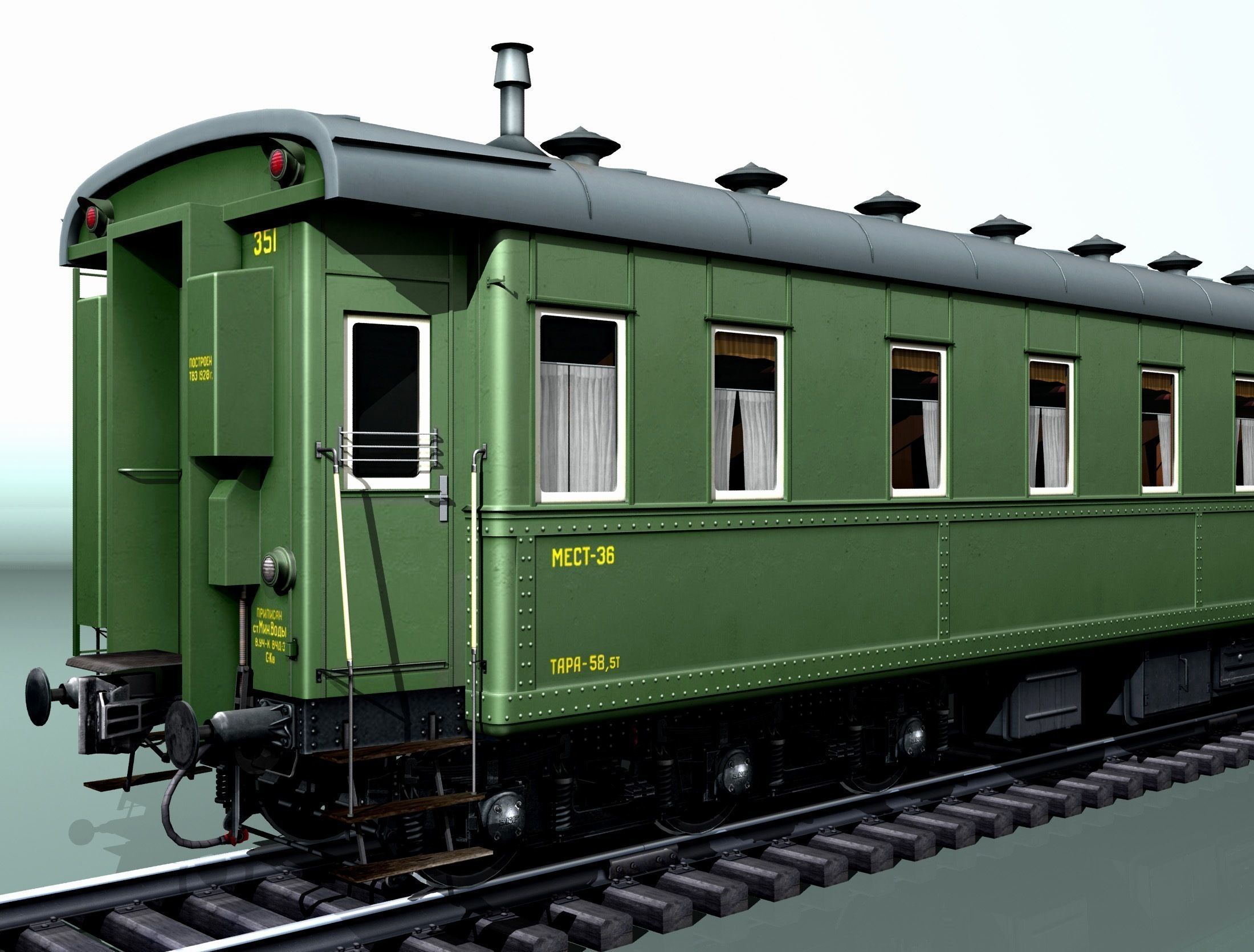6-axle passenger railcar 3D model_2