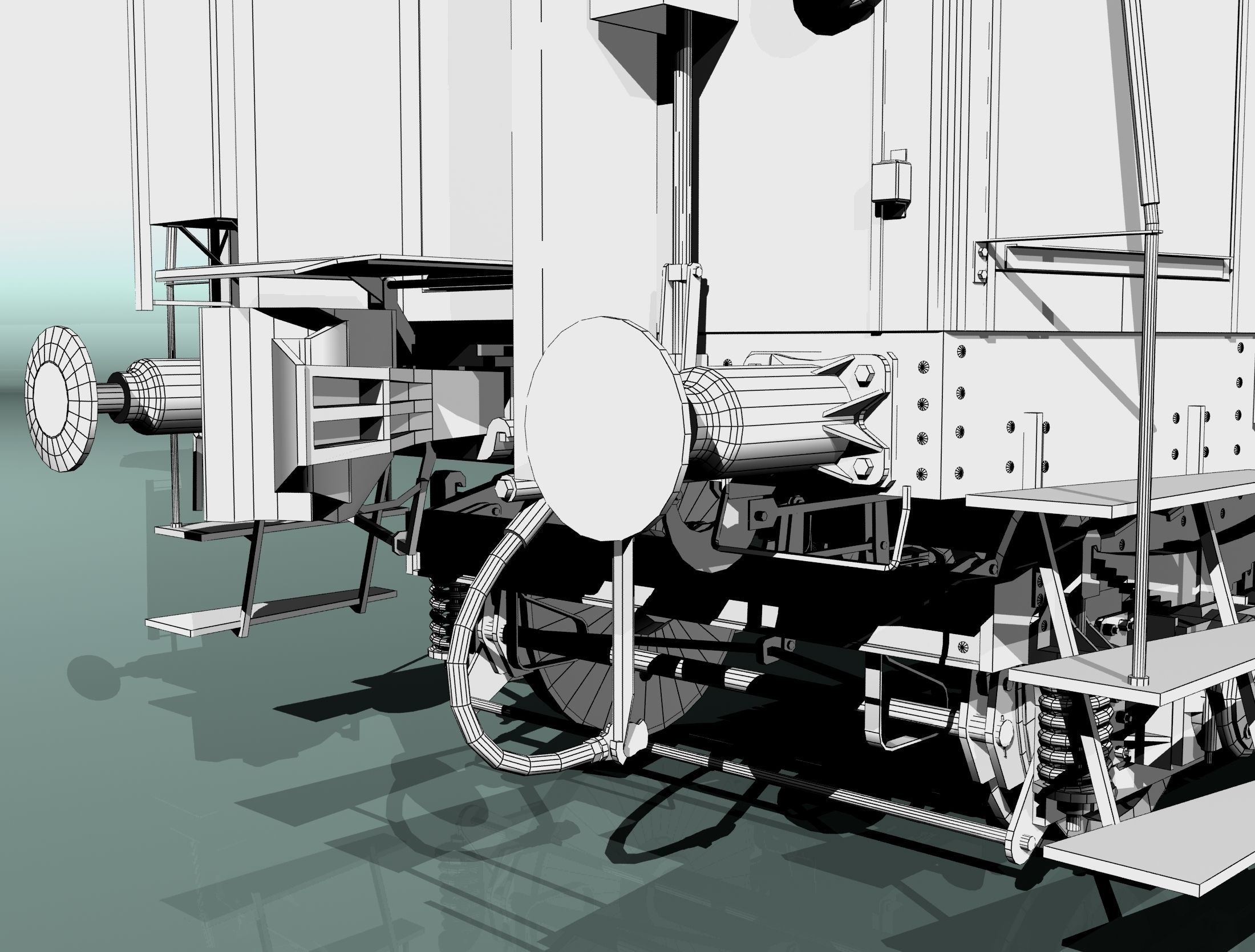 6-axle passenger railcar 3D model_23