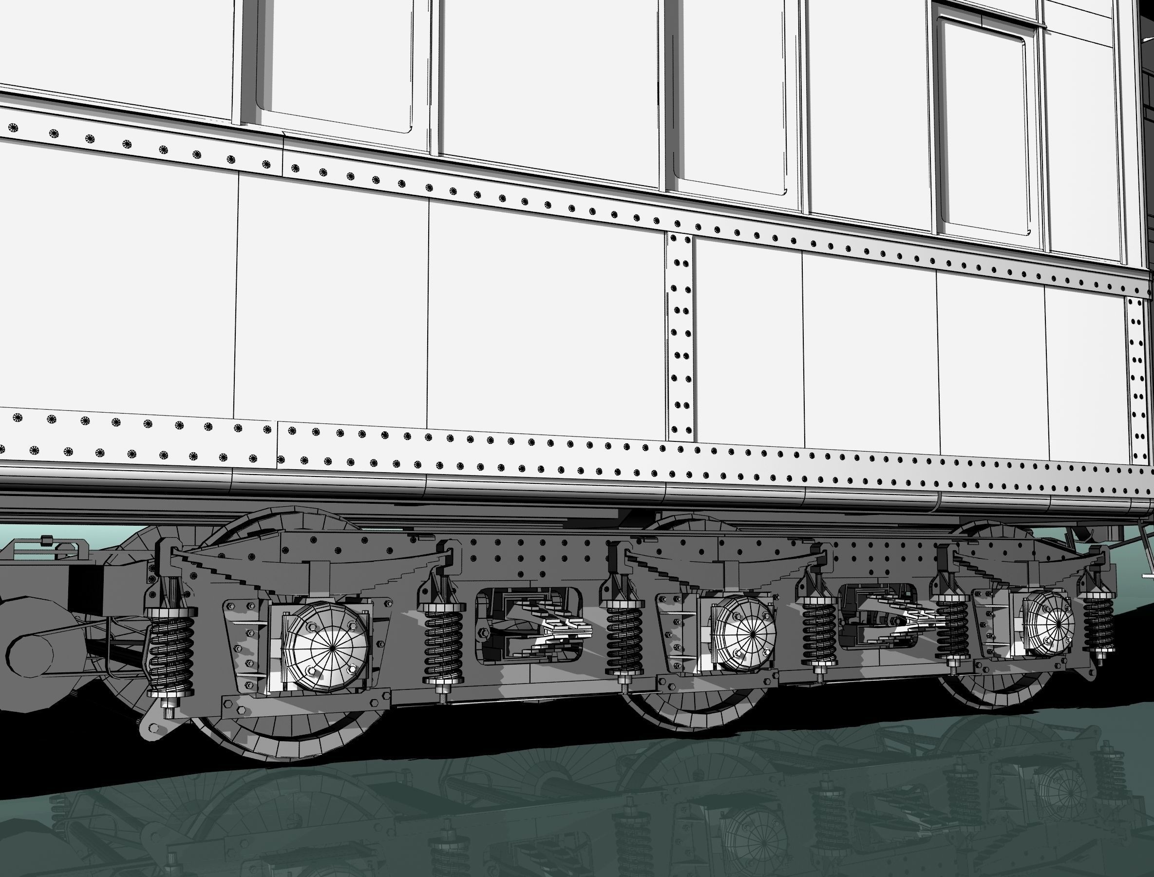 6-axle passenger railcar 3D model_29