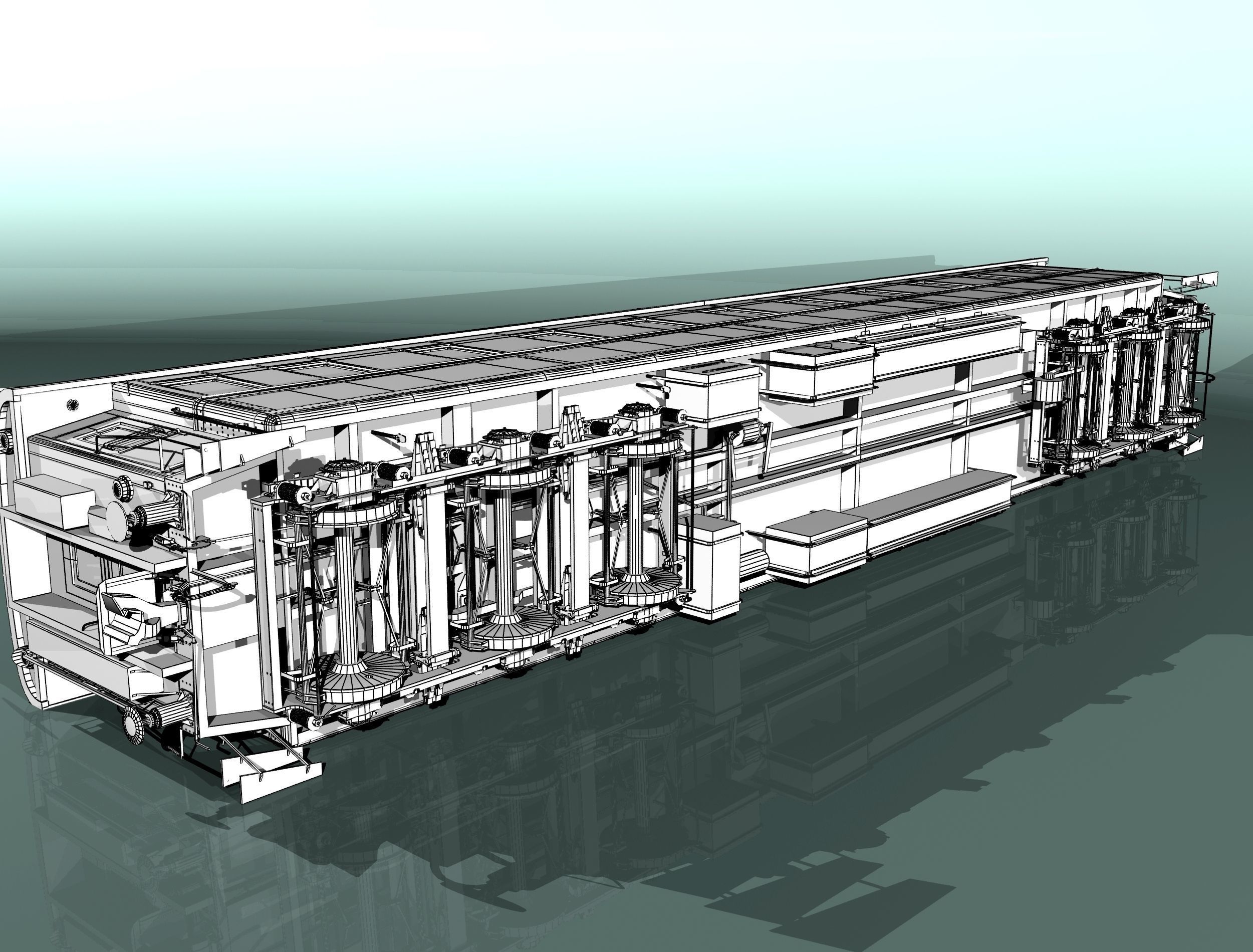 6-axle passenger railcar 3D model_34