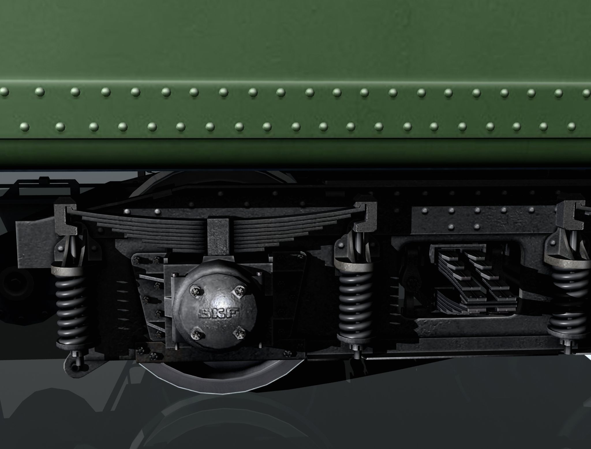 6-axle passenger railcar 3D model_12