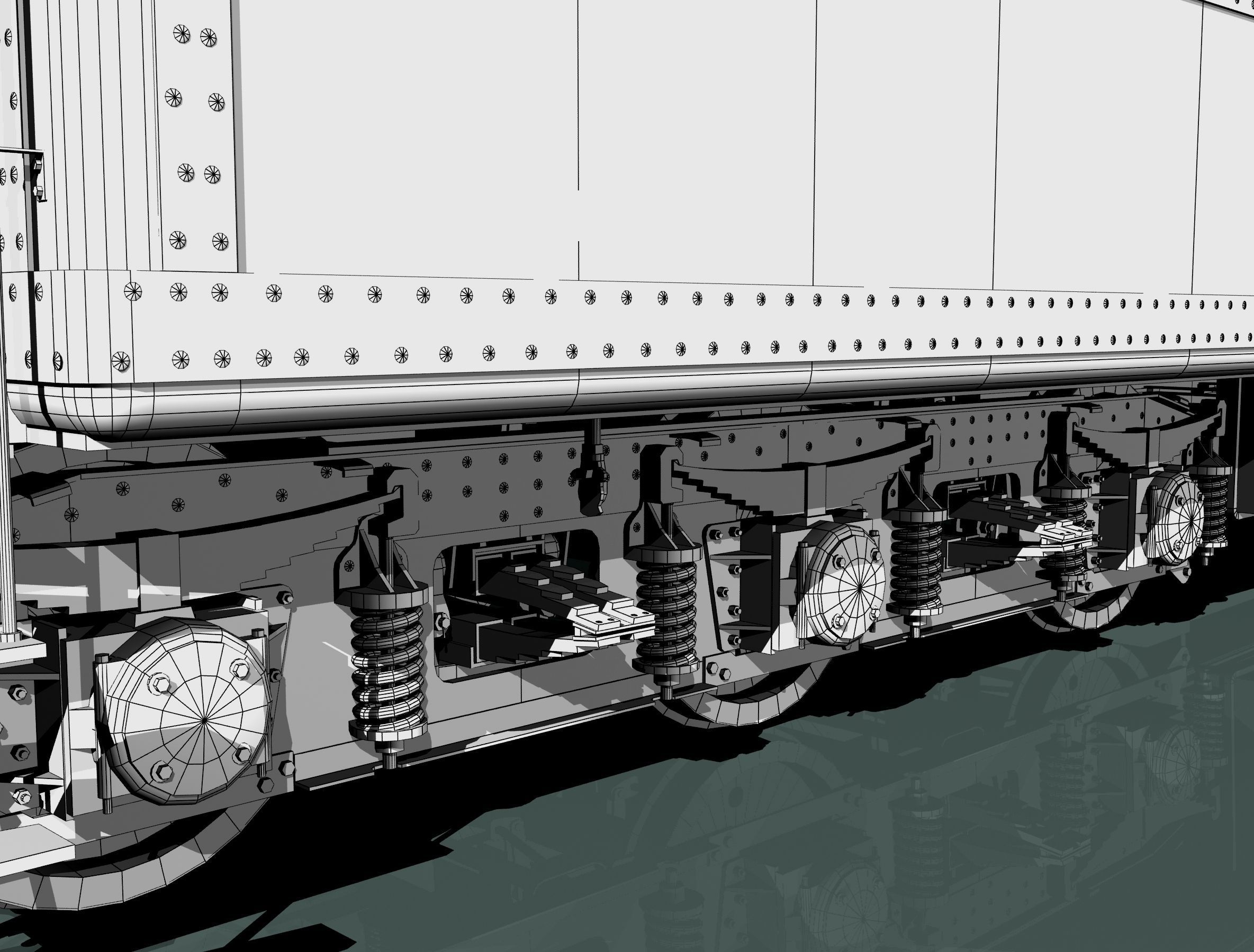 6-axle passenger railcar 3D model_24