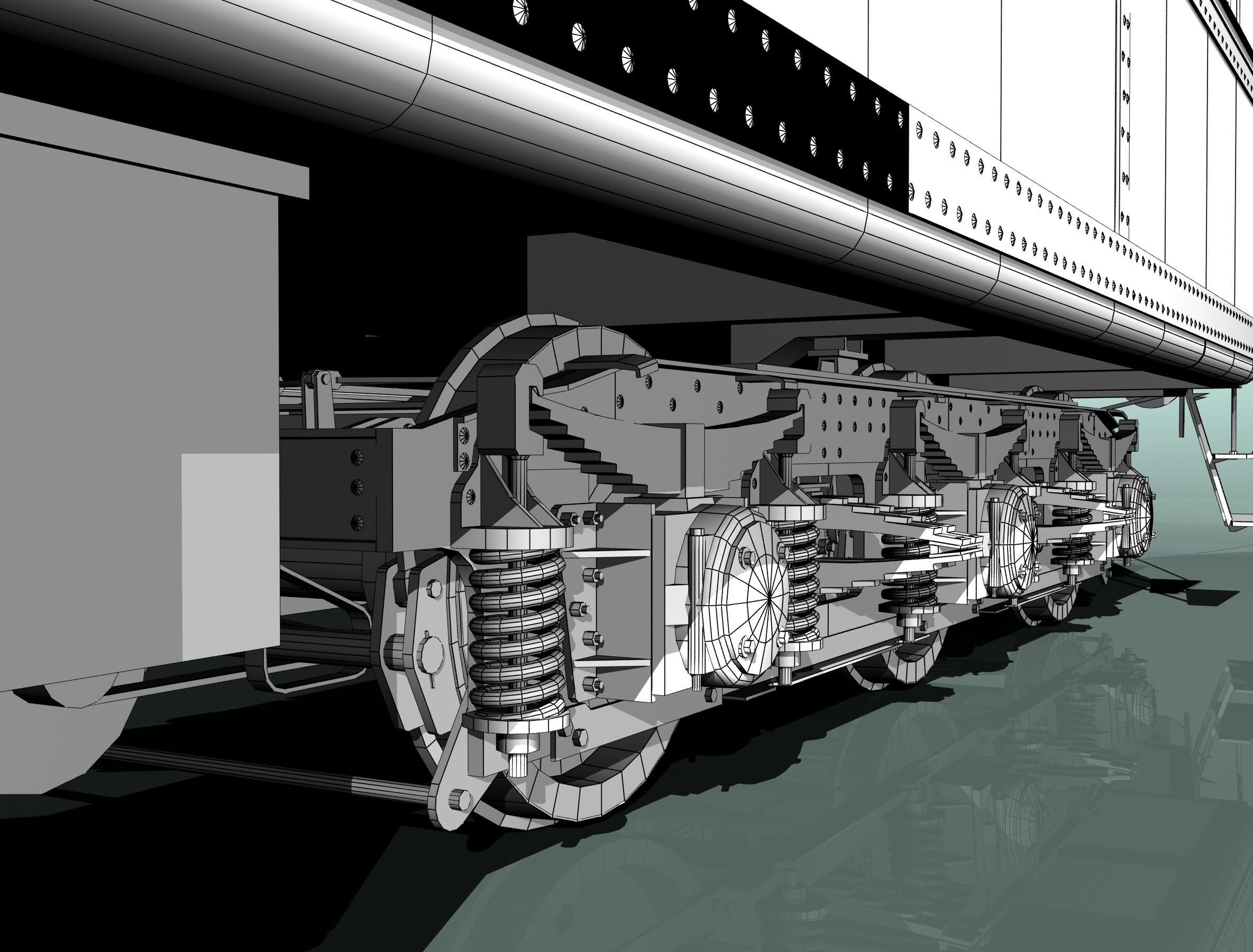6-axle passenger railcar 3D model_25