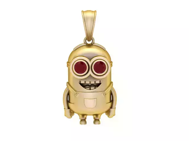 Golden Goggle Guardian Pendant 3D Printable Model 