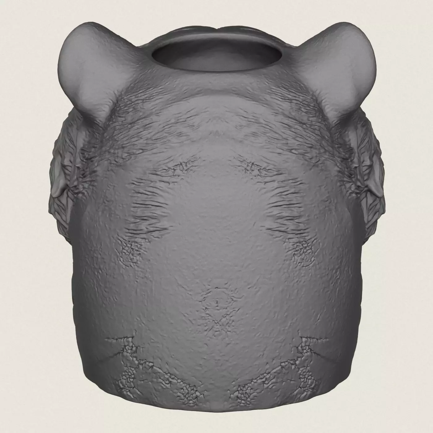 Tiger Head Plant Pot 3D print model_6