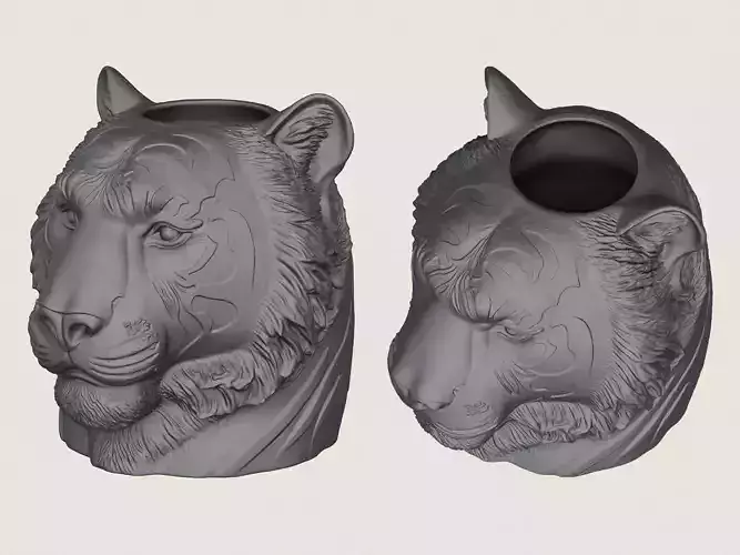 Tiger Head Plant Pot