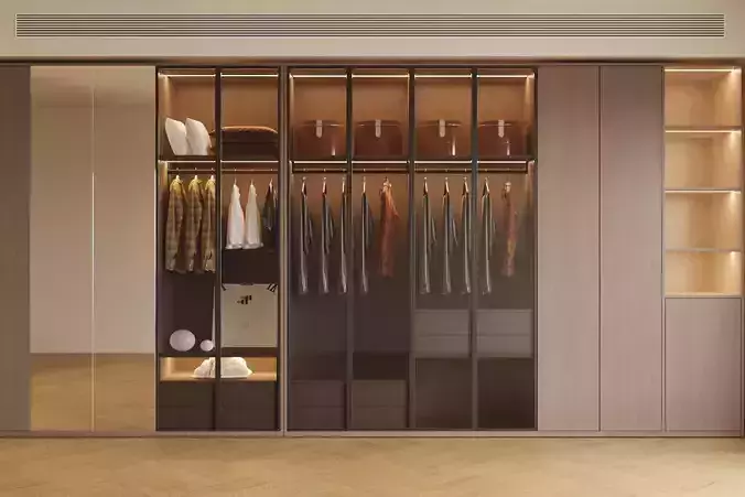 Glass wardrobe