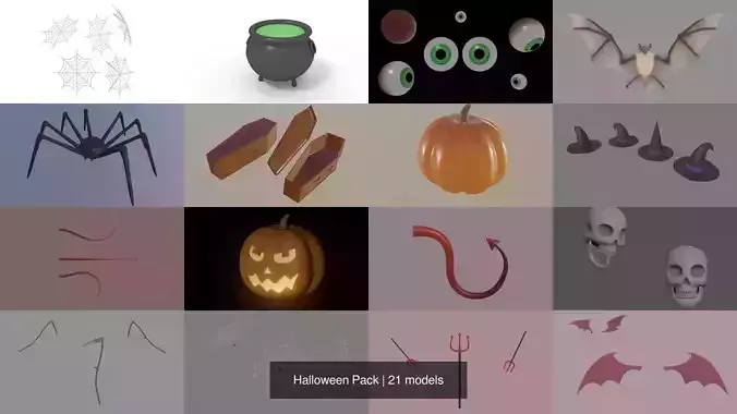 Halloween Pack 3D Model Collection