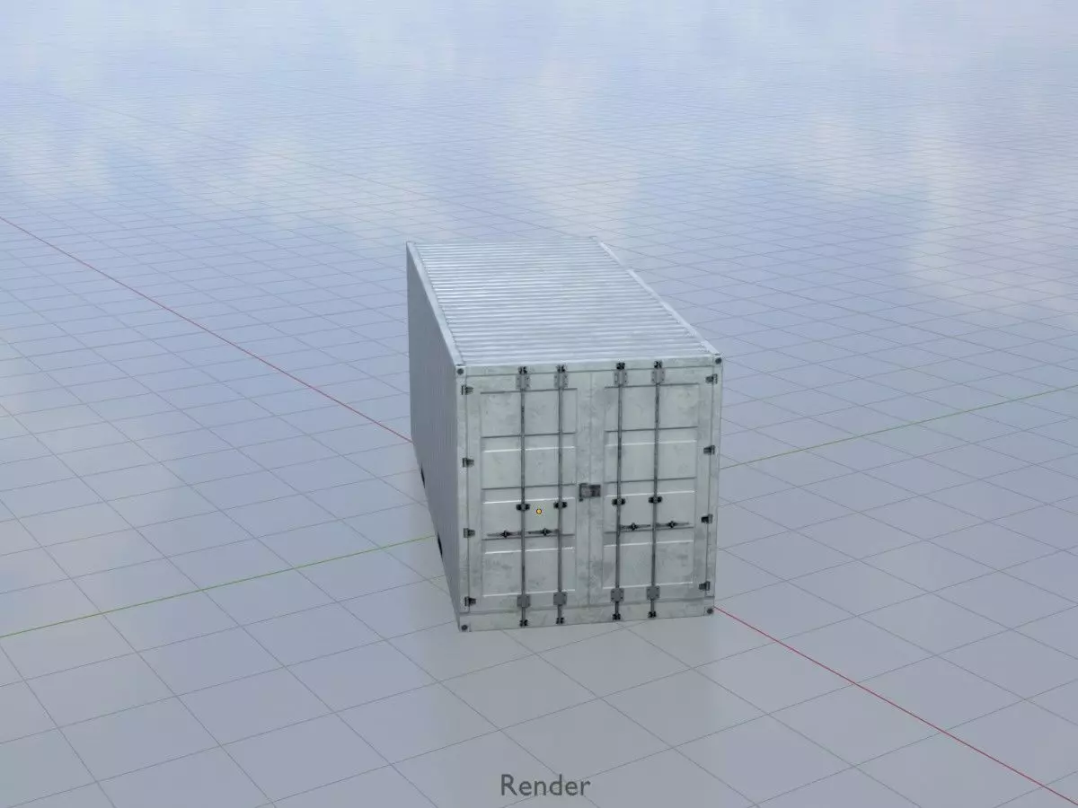 Shipping-Container light gray all versions 3D Model Collection_31