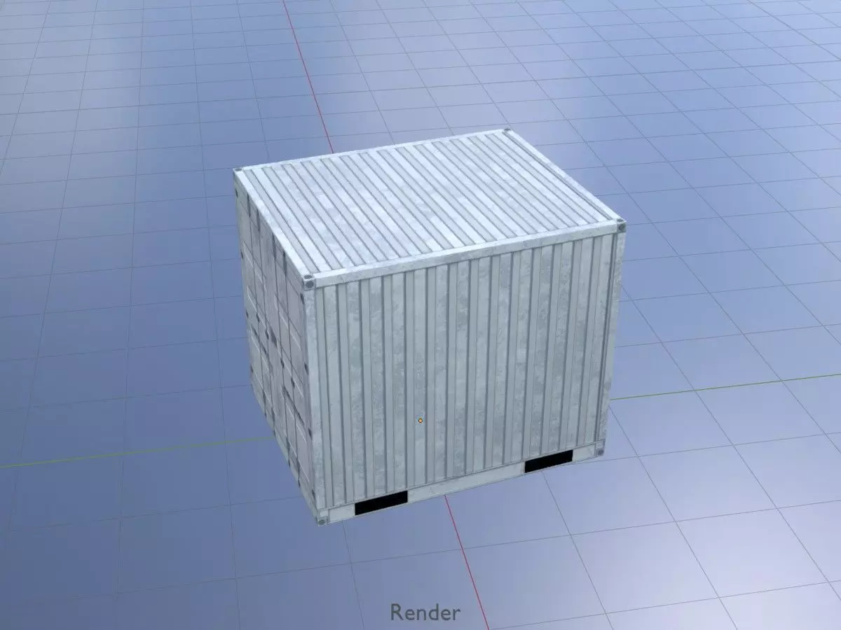Shipping-Container light gray all versions 3D Model Collection_21