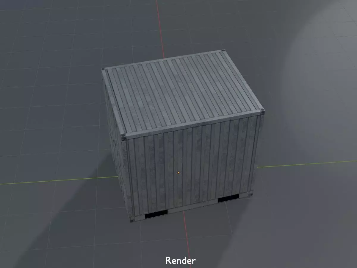 Shipping-Container light gray all versions 3D Model Collection_35