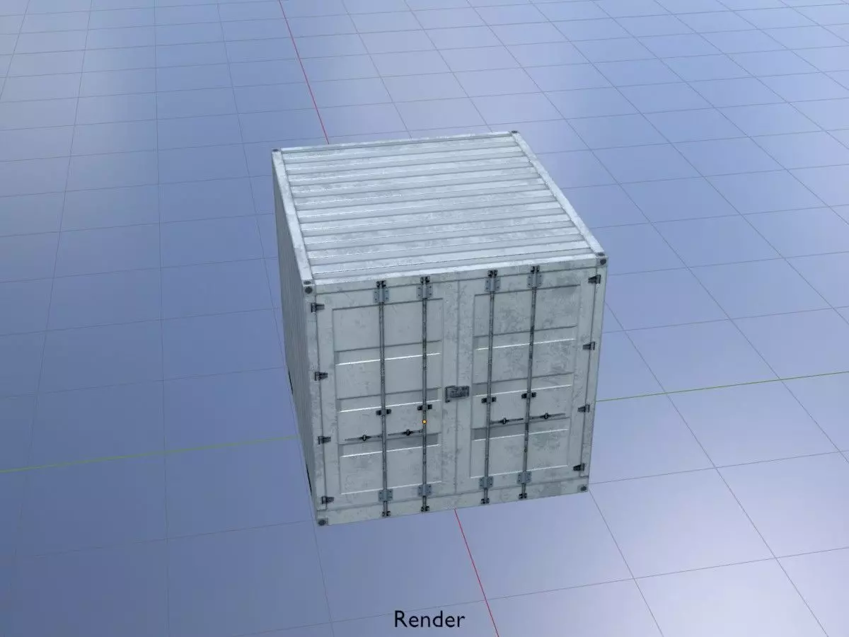 Shipping-Container light gray all versions 3D Model Collection_76