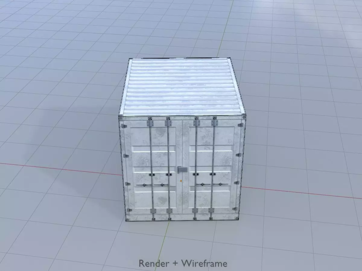 Shipping-Container light gray all versions 3D Model Collection_48