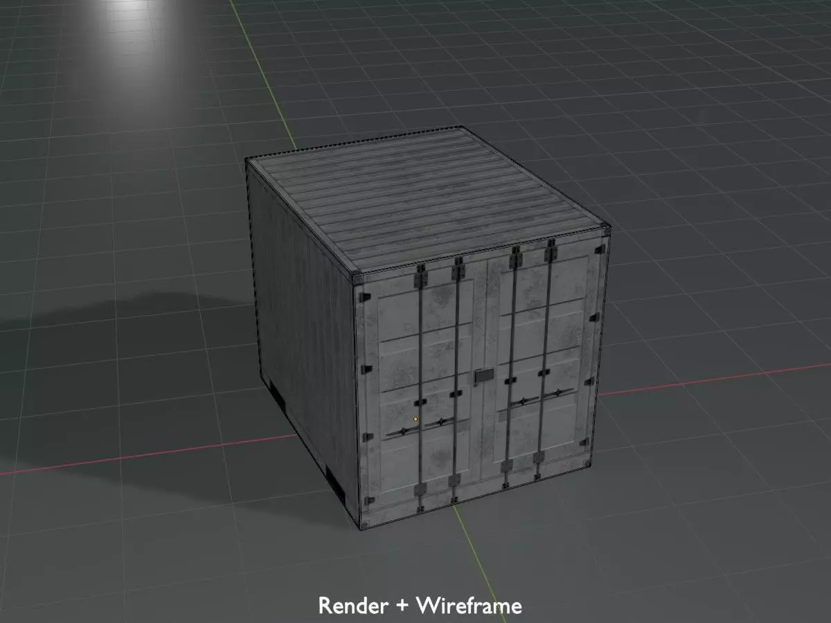 Shipping-Container light gray all versions 3D Model Collection_13