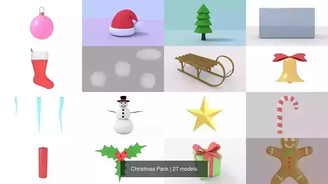 Christmas Pack 3D Model Collection