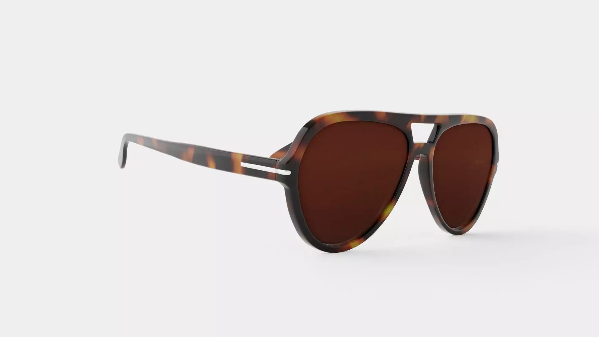 Amelia Tortoise Sunglasses Low-poly 3D model_0