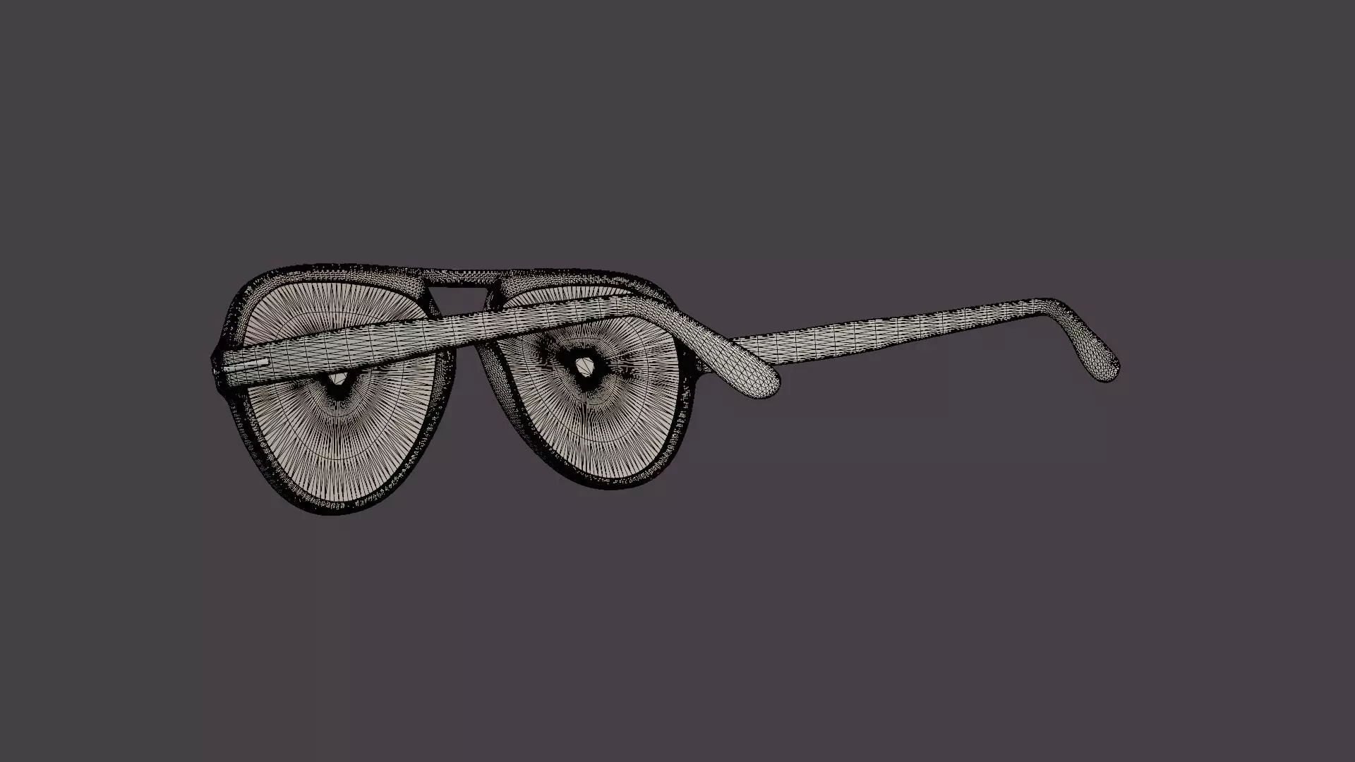 Amelia Smokey Grey Sunglasses Low-poly 3D model_6