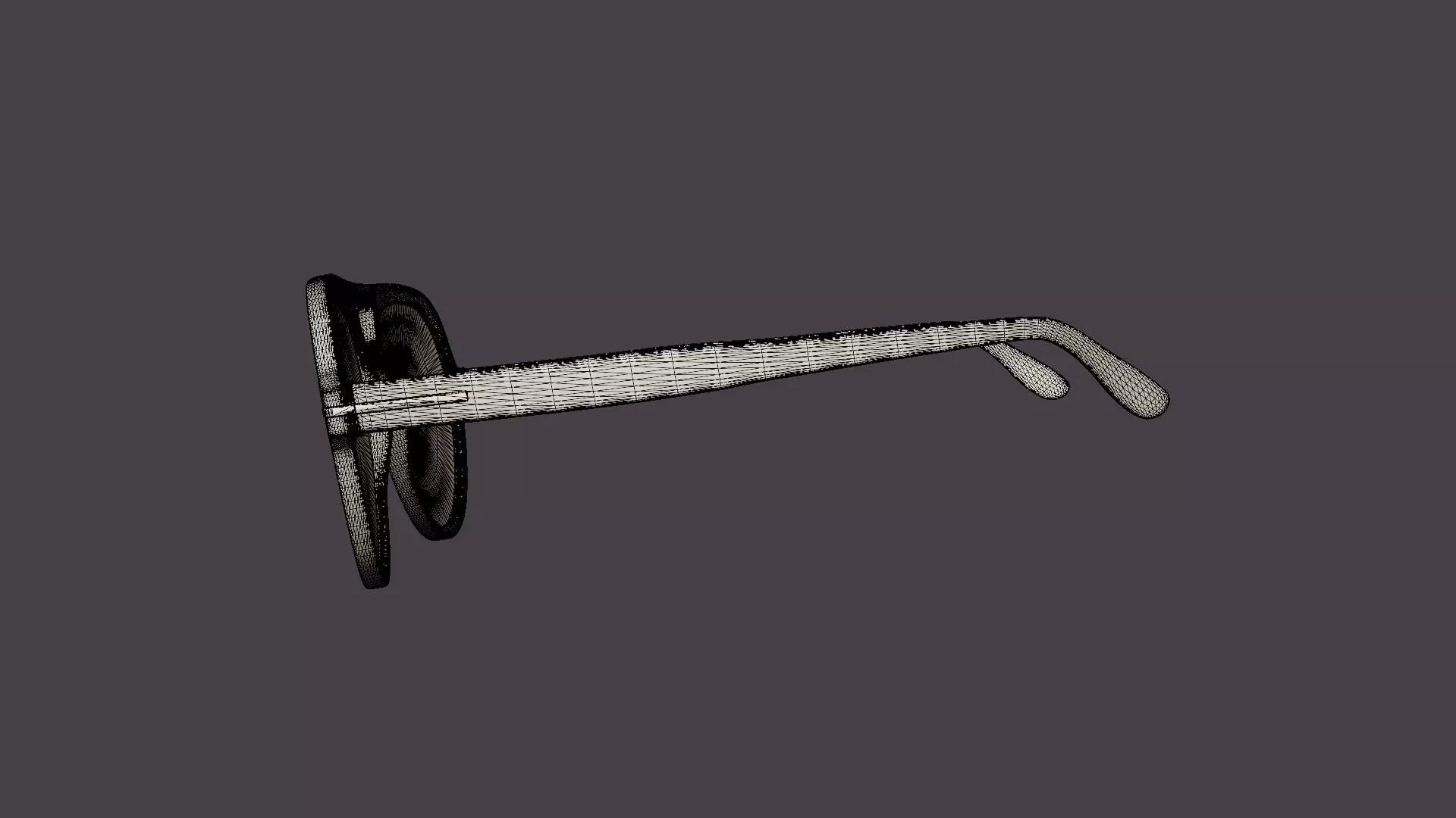 Amelia Smokey Grey Sunglasses Low-poly 3D model_7