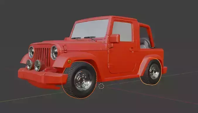 Jeep body and tyres are seperate
