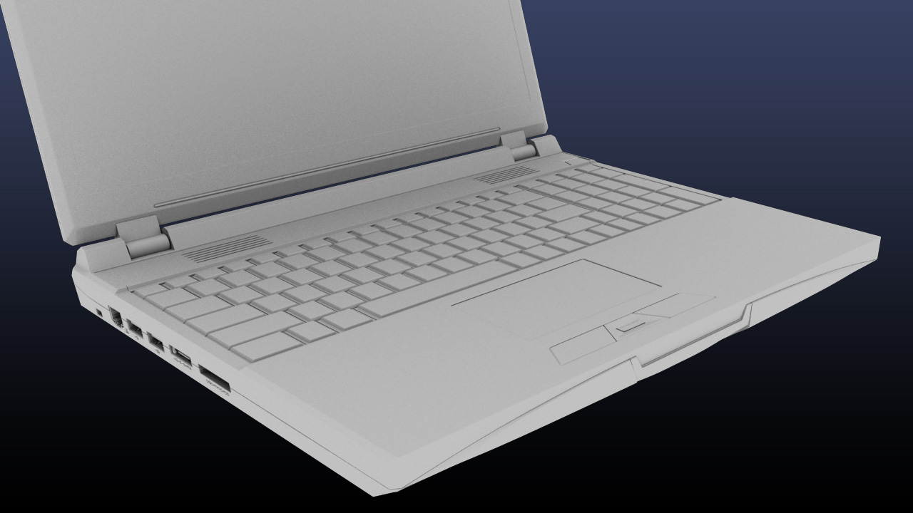 Realistic Laptop Computer 3D model_5