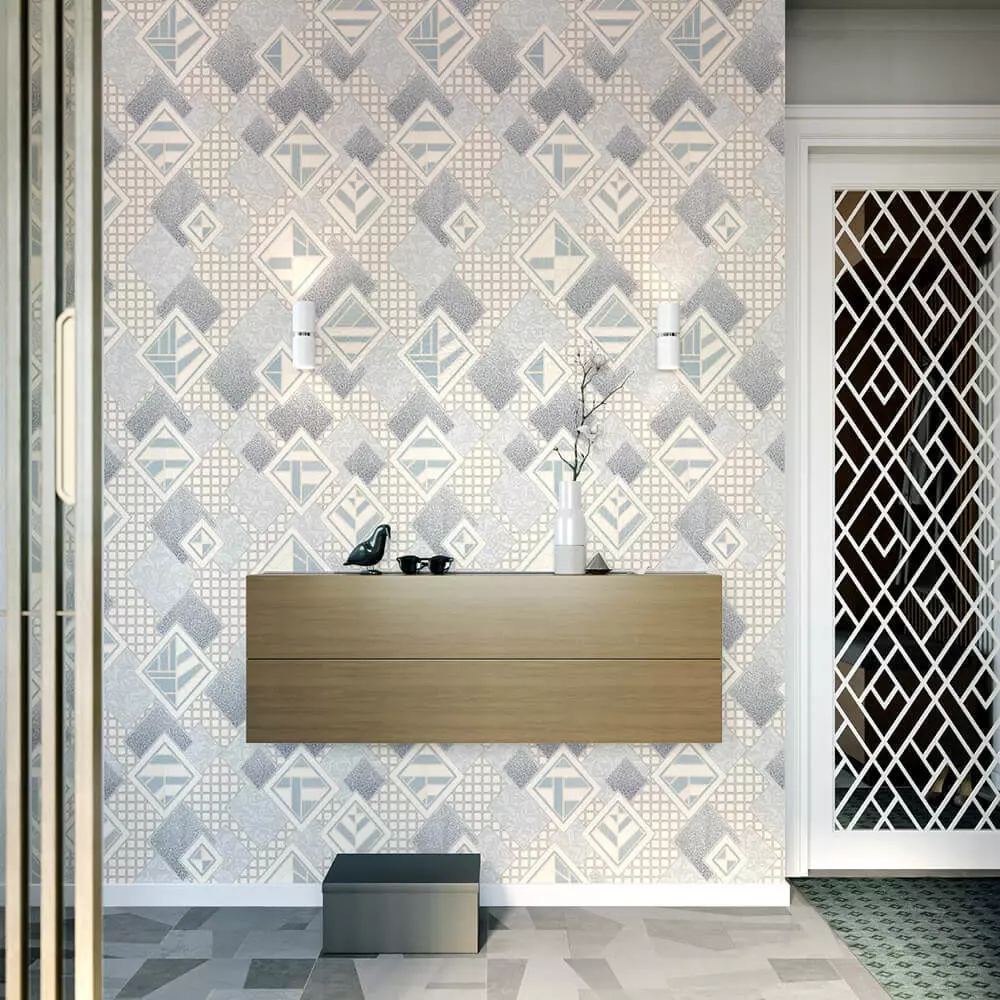 Geometric Patchwork Embossed Wallpaper Texture Texture