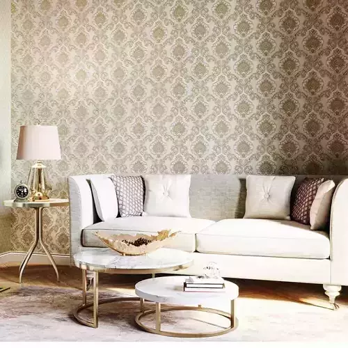 Gold Damask Medallion Wallpaper Texture 