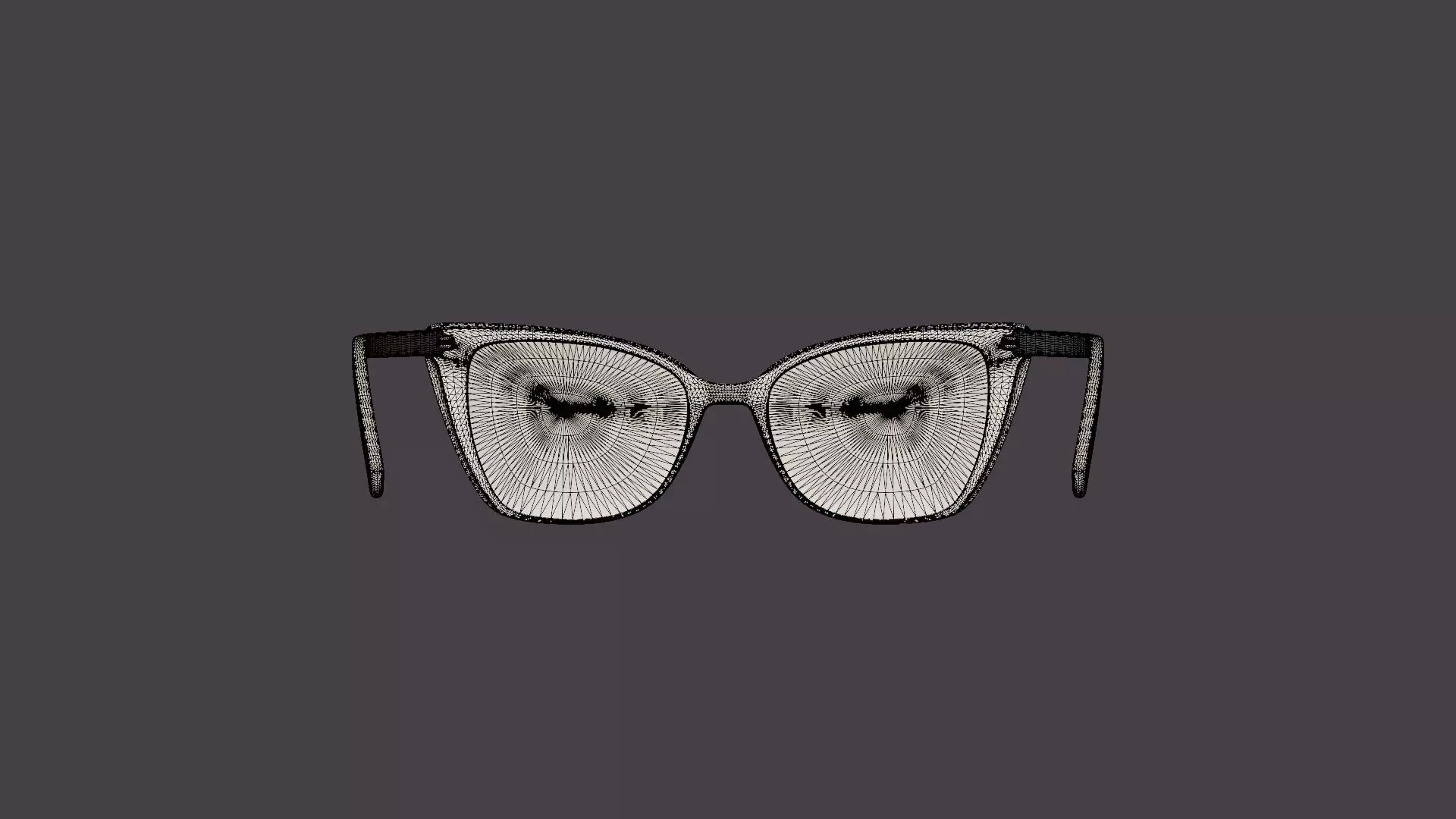 Agatha Tortoise Sunglasses Low-poly 3D model_5