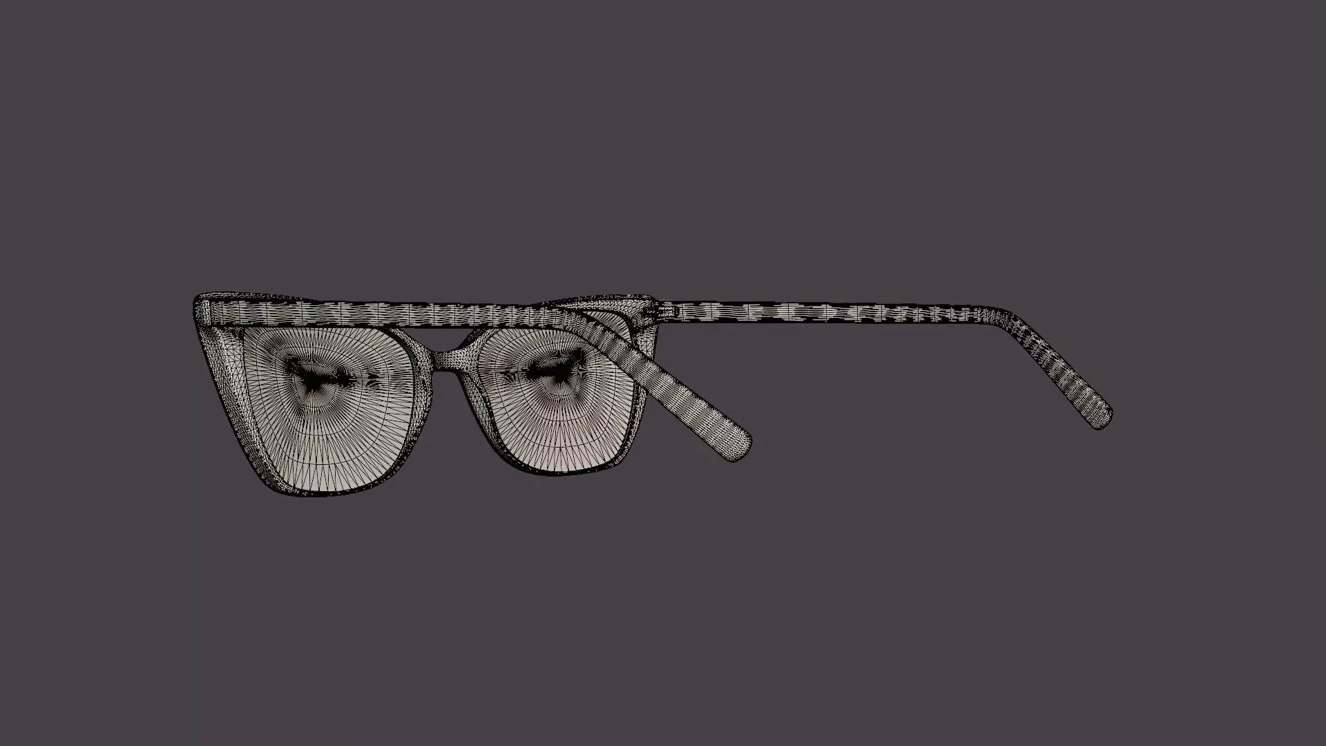 Agatha Tortoise Sunglasses Low-poly 3D model_6