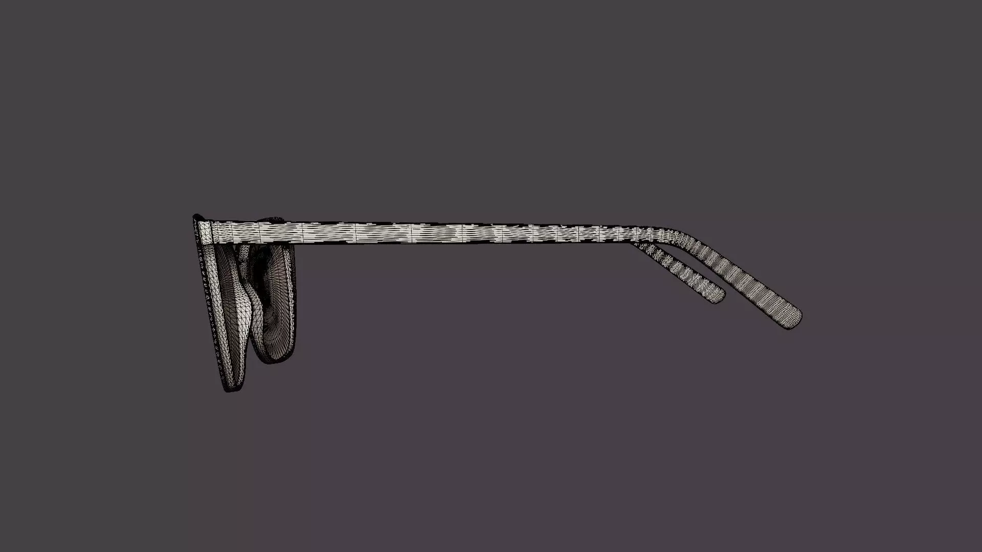 Agatha Tortoise Sunglasses Low-poly 3D model_7