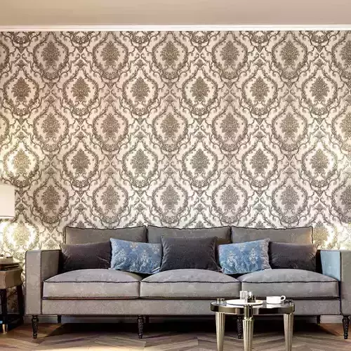 Antique Laurel Damask Wallpaper Texture 