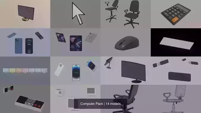 Computer Pack 3D Model Collection