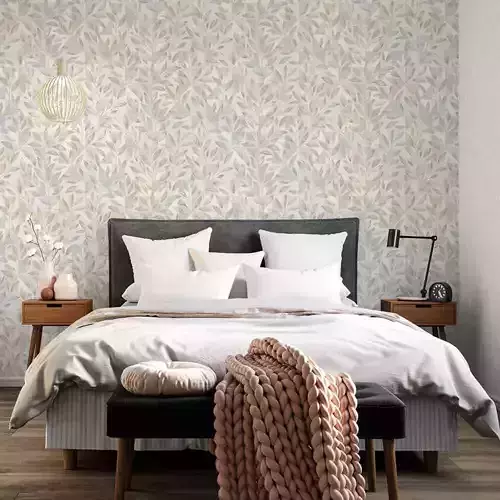 Soft Botanical Leaf Wallpaper Texture 