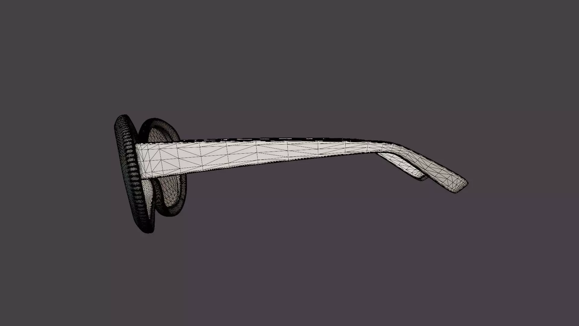 Carolyn Black Sunglasses Low-poly 3D model_7