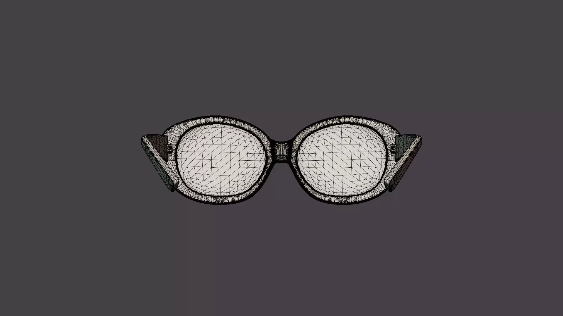 Carolyn Black Sunglasses Low-poly 3D model_5