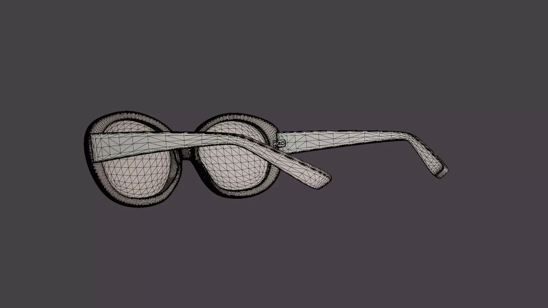 Carolyn Black Sunglasses Low-poly 3D model_6