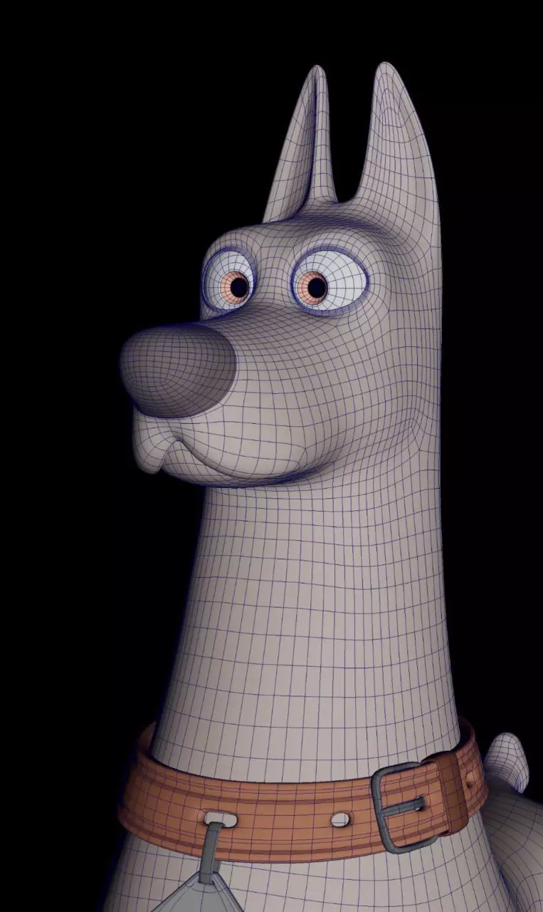 Doberman Dog Character Low-poly 3D model_4