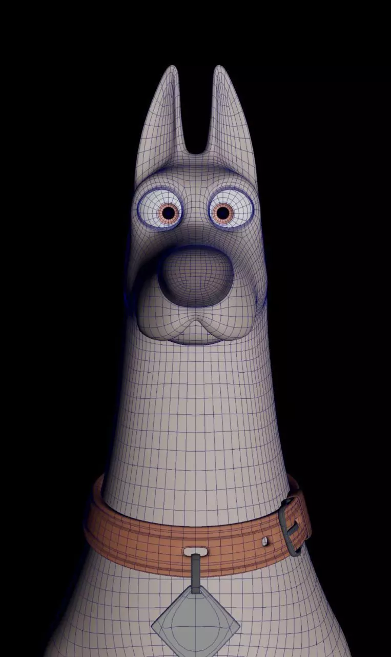 Doberman Dog Character Low-poly 3D model_2