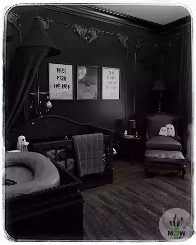 Gothic Baby Room Blender Scene 3D model