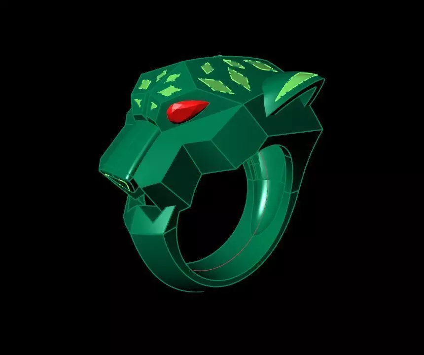 Panther de Ring size US 7 3D print model_4